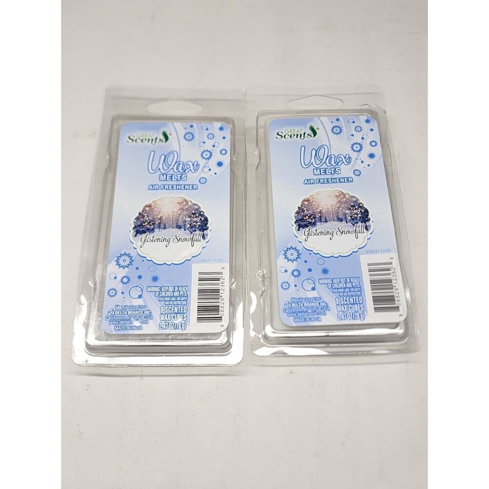 2X- GREAT SCENTS- *LIMITED EDITION* Wax Melts Air Fresheners glistening snowfal